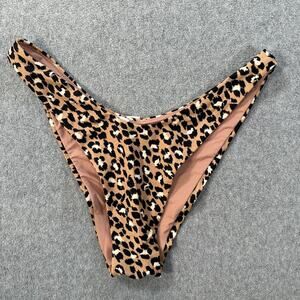 Aerie Cheekier Swim Bikini Bottom Swim Women's Medium Leopard Animal Print New